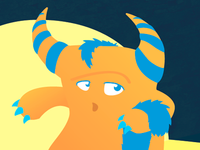 Busted illustration monster