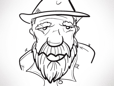 Man with Hat art drawing experiment illustration line art tablet