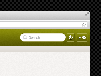 Search And Logout breadcrumbs gear power search subtle texture