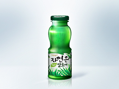 자연은 (Woongjin Aloe Drink) drink icon illustration realistic