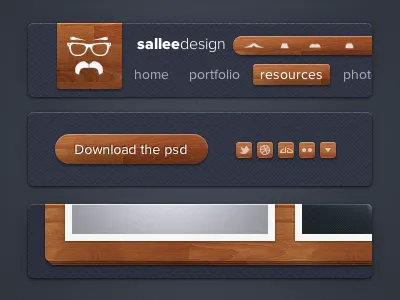 Sallee Design CSS3 elements css3 ui webdesign wood
