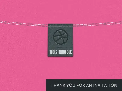 Thx Dribbble label sewing stitching