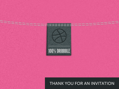 Thx Dribbble label sewing stitching