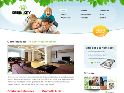 Greencity design estate green house real real estate web web design