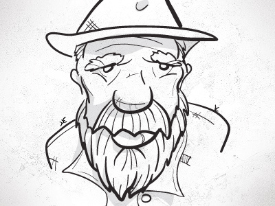 Man With Hat2 art black and white drawing illustration line art tablet