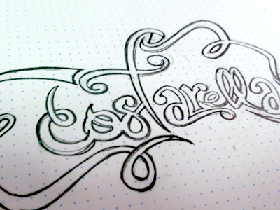 photog logo lettering pencil sketch type