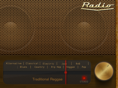 Old Style Radio app ios ipad iphone radio retro ui vintage