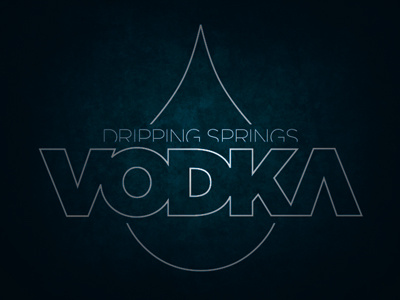 Dripping Springs logo texture typography vodka