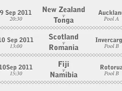 Opening Games kickoff layout typography wireframe