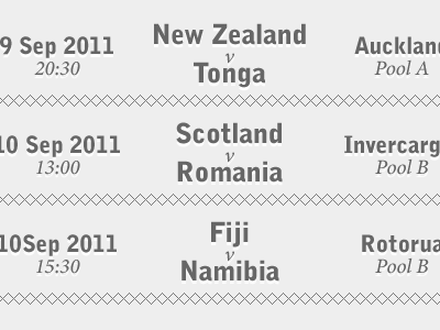 Opening Games kickoff layout typography wireframe