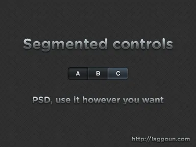 Segmented Controls buttons controls dark free psd resource segmented ui