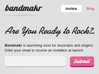 New Bandmakr Invitation Request bandmakr invitations invite join sign up ui