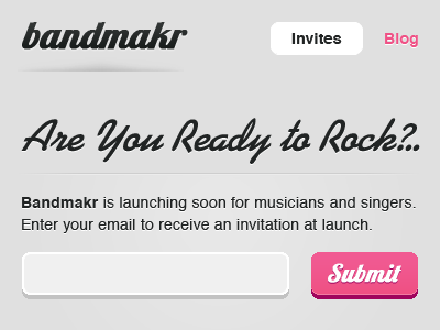 New Bandmakr Invitation Request bandmakr invitations invite join sign up ui