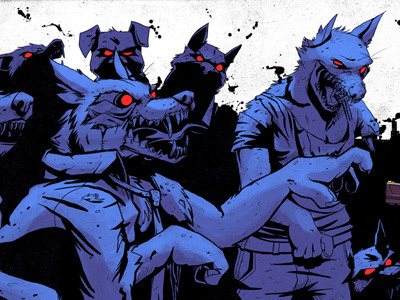 The Walking Dead Dogs animals book comic creepy dead dog funny fuzz grunge horror illustration ink kirkman photoshop robert scary walking zombie zombies