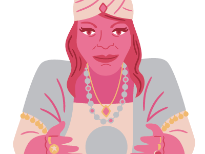 Fortune Teller crystal ball fortune teller illustration progress psychic vector woman