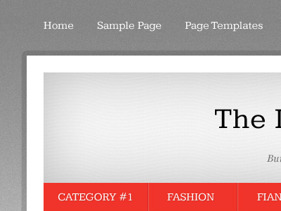 Fashionista blog broderick gradient grey noise red studiopress theme