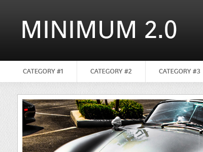 Minimum 2.0 blog broderick gradient grey noise shadows studiopress theme