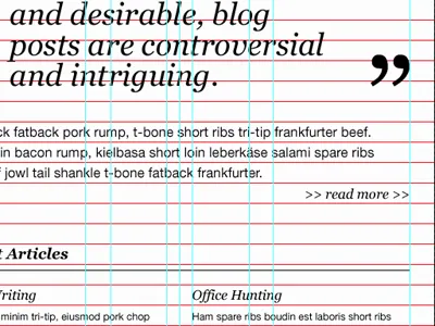 Base Line Grid baseline column email grid quote template typography