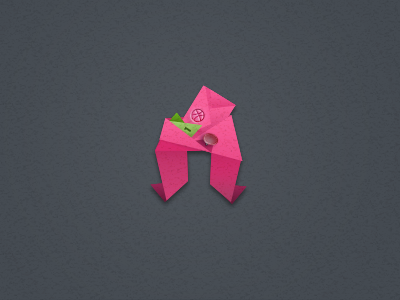 1 Dribbble invite just sitting there... draft dribbble envelope giveaway icon invitation invite invites origami pin