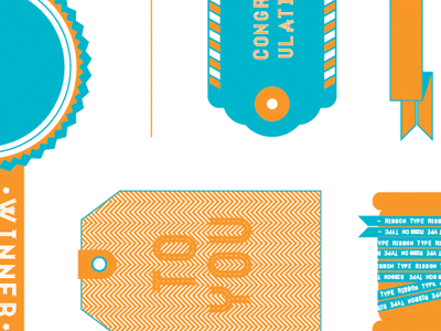 Ribbon Type Specimen banner color custom design font graphic grayhood ribbon typography