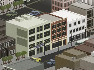 Iso City illustration isometric vector