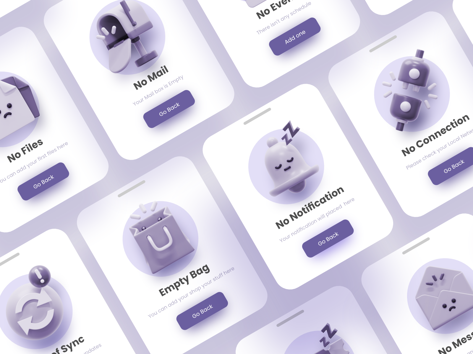 Example of Custom 3D Icon Set (10 Icons)