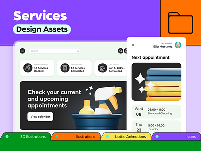 Featured Categories: Services 🚗 3d 3d illustration branding car service cleaning delivery design design asset free asset graphic design iconscout illustration lottie lottie animation service ui ui card usecase vector website