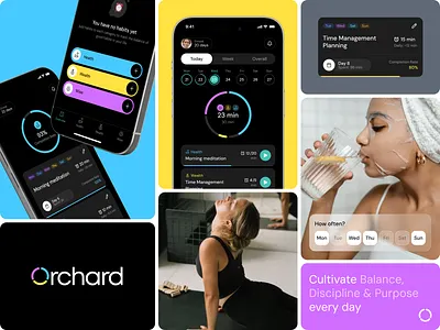 Mobile app | Habit Planner App | Design UI/UX app circle diagram daily app desciplin design growth habbit habit tracker healthy healthy app healthy habbits meditation mobile mobile app mobile design app motivation progress ui ux welneth