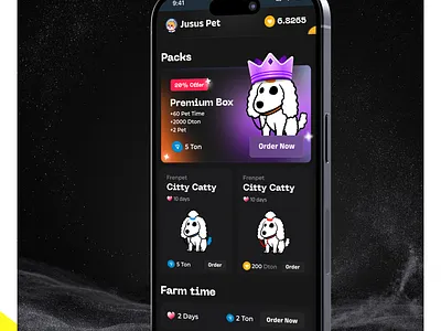 UI Design for Telegram Mini-App: Tap to Earn - Dollyton branding design ui ui design user interface ux