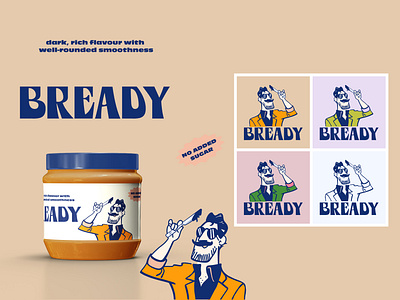 🥜🍞Bready-spreads🍞🥜branding branding graphic design label design logo logo design logo sale visual identity