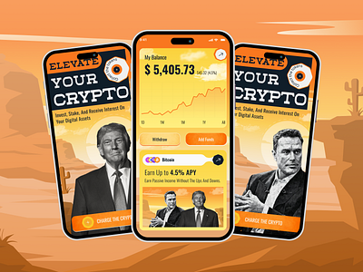 Crypto Investment App Design appdesign cryptoapp cryptodesign cryptoearnings cryptoinvestment cryptostaking desertthemedesign fintechdesign futuristicui interfacedesign investmentplatform mobileappui modernux uiinspiration uitrends uiuxdesign userexperience uxcasestudy uxinspiration web3design