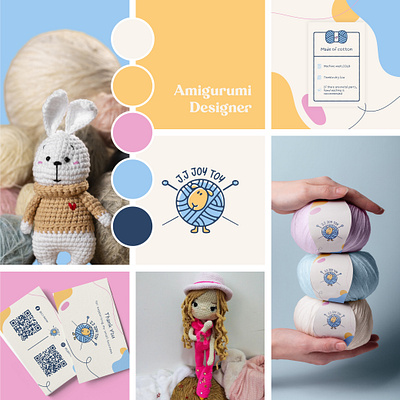 Logo and cards for amigurumi designer brand design branding logo logo designer visual identity