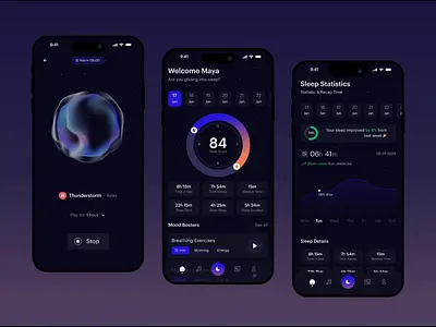 Slumber: A Calming Companion for Better Sleep 🌙 ai app poc sleep ui uxui