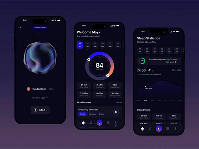 Slumber: A Calming Companion for Better Sleep 🌙 ai app poc sleep ui uxui