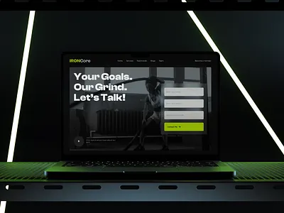 Gym Branding Website branding dark website fitness fitness website get in shape gym branding gym website landing page ui minimal mockup modern website ui design web design website ui