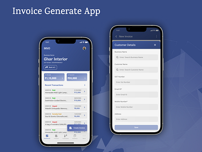 Invo (Invoice Generate App) ui