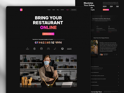 Restaurant Online Platform Web Design culinary marketing digital marketing digital transformation food industry food tech landing page modern design online marketing restaurant restaurant branding restaurant business restaurant growth restaurant tools seamless transition ui design user experience ux design web design website website design