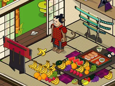 Pixel art for an interior wall design [crop] colorful environmental hospitality interiors pixel art