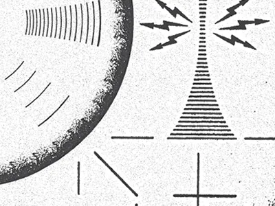 Tv Killed The Radio bolt curve lines television texture