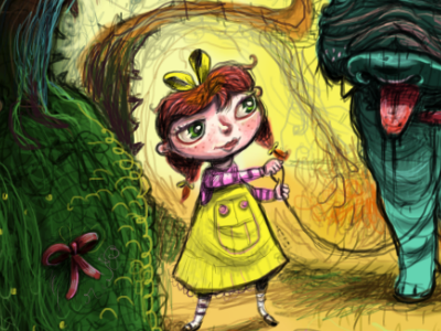 Linka (detail) character design childrens book girl illustration spot storybook