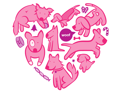 christmas dogs v2 christmas cute dog dogs illustration