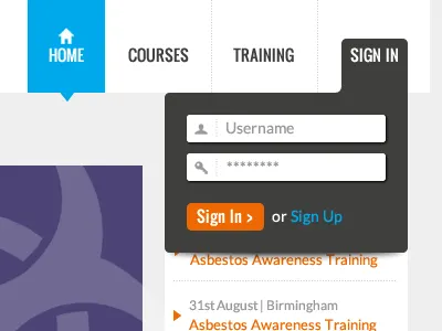 Conceptual login form pop-up dark form login ui