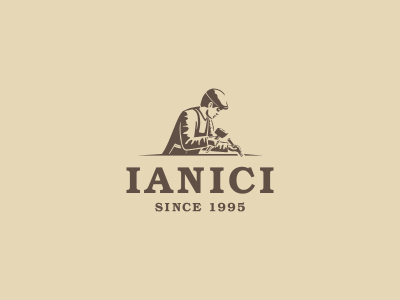 Ianici craft craftmanship drawing ianici identity logo man wood woodwork