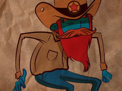 Yee Haw cowboy doodle illustration vector western