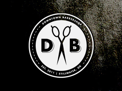 Downtown Barbershop Logo barber branding downtown downtown barbershop identity logo oklahoma stillwater