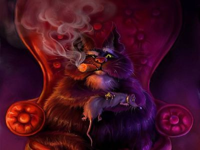 Сat father cat character humor mafia