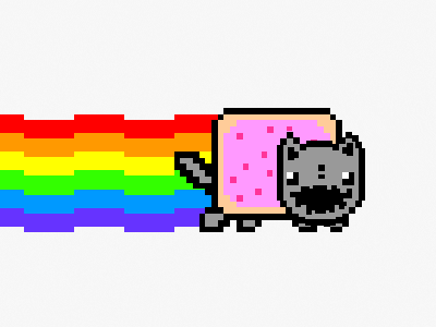 Nyan-Skaffachu animated artist gif nyan pixels portfolio rainbow skaffa