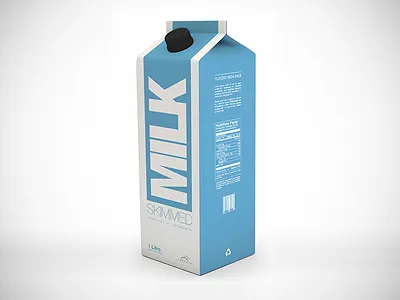 Milk Carton Blue blue carton milk packaging