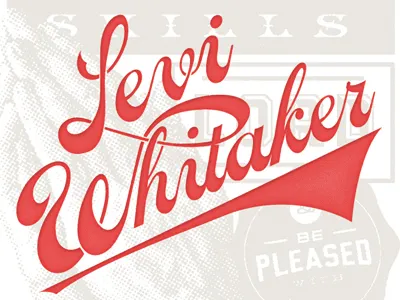 Levi hands invitation letterpress script typography