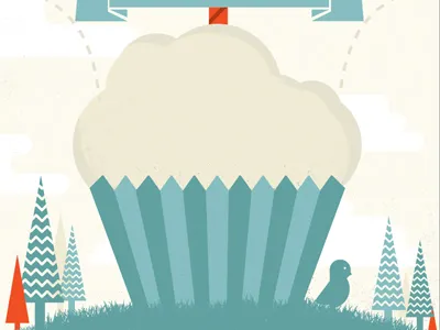 Lucy's Invitation birds cupcake daughter invitation tree